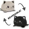 imageTeeTurtle  The Original Reversible Cat Plushie  Russian Blue Ninja Cat  Cute Sensory Fidget Stuffed Animals That Show Your MoodBlack  Gray Cat
