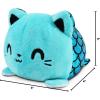 imageTeeTurtle  The Original Reversible Cat Plushie  Russian Blue Ninja Cat  Cute Sensory Fidget Stuffed Animals That Show Your MoodBlue  White Mercat