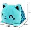 imageTeeTurtle  The Original Reversible Cat Plushie  Russian Blue Ninja Cat  Cute Sensory Fidget Stuffed Animals That Show Your MoodBlue  White Mercat