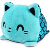 imageTeeTurtle  The Original Reversible Cat Plushie  Russian Blue Ninja Cat  Cute Sensory Fidget Stuffed Animals That Show Your MoodBlue  White Mercat