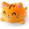 imageTeeTurtle  The Original Reversible Cat Plushie  Russian Blue Ninja Cat  Cute Sensory Fidget Stuffed Animals That Show Your MoodHappy  Angry Orange Tabby