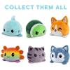 imageTeeTurtle  The Original Reversible Cat Plushie  Russian Blue Ninja Cat  Cute Sensory Fidget Stuffed Animals That Show Your MoodHappy  Angry Orange Tabby