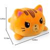 imageTeeTurtle  The Original Reversible Cat Plushie  Russian Blue Ninja Cat  Cute Sensory Fidget Stuffed Animals That Show Your MoodHappy  Angry Orange Tabby
