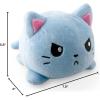 imageTeeTurtle  The Original Reversible Cat Plushie  Russian Blue Ninja Cat  Cute Sensory Fidget Stuffed Animals That Show Your MoodHappy  Angry Russian Blue Cat