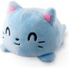 imageTeeTurtle  The Original Reversible Cat Plushie  Russian Blue Ninja Cat  Cute Sensory Fidget Stuffed Animals That Show Your MoodHappy  Angry Russian Blue Cat