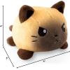 imageTeeTurtle  The Original Reversible Cat Plushie  Russian Blue Ninja Cat  Cute Sensory Fidget Stuffed Animals That Show Your MoodHappy  Angry Siamese Cat