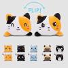 imageTeeTurtle  The Original Reversible Cat Plushie  Russian Blue Ninja Cat  Cute Sensory Fidget Stuffed Animals That Show Your MoodHappy  Angry Siamese Cat