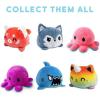 imageTeeTurtle  The Original Reversible Cat Plushie  Russian Blue Ninja Cat  Cute Sensory Fidget Stuffed Animals That Show Your MoodHappy  Angry Siamese Cat