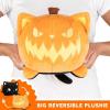 imageTeeTurtle  The Original Reversible Panda Plushie  BIG ampamp Red Panda  Cute Sensory Fidget Stuffed Animals That Show Your MoodBlack  Jackolantern Cat