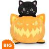 imageTeeTurtle  The Original Reversible Panda Plushie  BIG ampamp Red Panda  Cute Sensory Fidget Stuffed Animals That Show Your MoodBlack  Jackolantern Cat