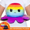imageTeeTurtle  The Original Reversible Panda Plushie  BIG ampamp Red Panda  Cute Sensory Fidget Stuffed Animals That Show Your MoodBlack  Rainbow Stripes Octopus