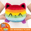 imageTeeTurtle  The Original Reversible Panda Plushie  BIG ampamp Red Panda  Cute Sensory Fidget Stuffed Animals That Show Your MoodGray  Rainbow Cat