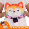 imageTeeTurtle  The Original Reversible Panda Plushie  BIG ampamp Red Panda  Cute Sensory Fidget Stuffed Animals That Show Your MoodGray  Rainbow Wolf