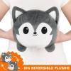 imageTeeTurtle  The Original Reversible Panda Plushie  BIG ampamp Red Panda  Cute Sensory Fidget Stuffed Animals That Show Your MoodGray Happy  Angry Wolf
