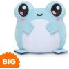 imageTeeTurtle  The Original Reversible Panda Plushie  BIG ampamp Red Panda  Cute Sensory Fidget Stuffed Animals That Show Your MoodLight Blue  Dark Blue Frog