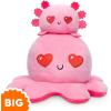 imageTeeTurtle  The Original Reversible Panda Plushie  BIG ampamp Red Panda  Cute Sensory Fidget Stuffed Animals That Show Your MoodLight Pink Love  Dark Pink Rage Octopus