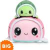 imageTeeTurtle  The Original Reversible Panda Plushie  BIG ampamp Red Panda  Cute Sensory Fidget Stuffed Animals That Show Your MoodPink  Aqua Turtle