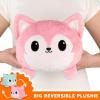 imageTeeTurtle  The Original Reversible Panda Plushie  BIG ampamp Red Panda  Cute Sensory Fidget Stuffed Animals That Show Your MoodPink  Aqua Wolf