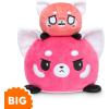 imageTeeTurtle  The Original Reversible Panda Plushie  BIG ampamp Red Panda  Cute Sensory Fidget Stuffed Animals That Show Your MoodPink Red Panda