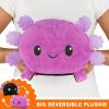 imageTeeTurtle  The Original Reversible Panda Plushie  BIG ampamp Red Panda  Cute Sensory Fidget Stuffed Animals That Show Your MoodPurple  Black Axolotl