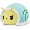 imageTeeTurtle  The Original Reversible Snail Plushie  Pink  Aqua  Cute Sensory Fidget Stuffed Animals That Show Your Mood