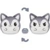 imageTeeturtle Glow in The Dark JackOLantern Cat 4quot Plushie  Halloween  Cute Kawaii Spooky Stuffed AnimalGray and White Wolf