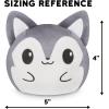 imageTeeturtle Glow in The Dark JackOLantern Cat 4quot Plushie  Halloween  Cute Kawaii Spooky Stuffed AnimalGray and White Wolf