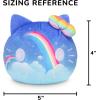imageTeeturtle Hello Kitty and Friends Cinnamoroll Reversible 4quot Cupcake Scented Plushie  Cute Kawaii Soft Sanrio Stuffed Animal  Smells Like CakeRainbow Hello Kitty