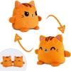 imageTeeTurtle  Plushmates  Magnetic Reversible Plushies that hold hands when happy  Calico Cat  Huggable and Soft Sensory Fidget Toy Stuffed Animals That Show Your Mood  Gift for Kids and AdultsOrange Tabby Cat