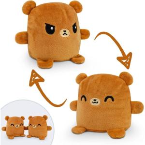 imageTeeTurtle  Plushmates  Magnetic Reversible Plushies that hold hands when happy  Calico Cat  Huggable and Soft Sensory Fidget Toy Stuffed Animals That Show Your Mood  Gift for Kids and AdultsBrown Bear