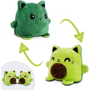 imageTeeTurtle  Plushmates  Magnetic Reversible Plushies that hold hands when happy  Calico Cat  Huggable and Soft Sensory Fidget Toy Stuffed Animals That Show Your Mood  Gift for Kids and AdultsAvocato Cat