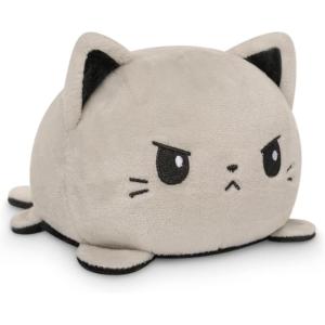 imageTeeTurtle  The Original Reversible Cat Plushie  Russian Blue Ninja Cat  Cute Sensory Fidget Stuffed Animals That Show Your MoodBlack  Gray Cat