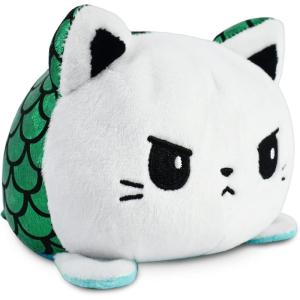 imageTeeTurtle  The Original Reversible Cat Plushie  Russian Blue Ninja Cat  Cute Sensory Fidget Stuffed Animals That Show Your MoodBlue  White Mercat