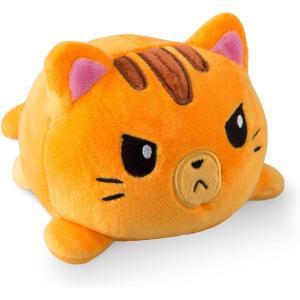 imageTeeTurtle  The Original Reversible Cat Plushie  Russian Blue Ninja Cat  Cute Sensory Fidget Stuffed Animals That Show Your MoodHappy  Angry Orange Tabby