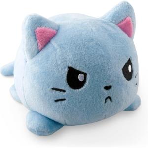 imageTeeTurtle  The Original Reversible Cat Plushie  Russian Blue Ninja Cat  Cute Sensory Fidget Stuffed Animals That Show Your MoodHappy  Angry Russian Blue Cat
