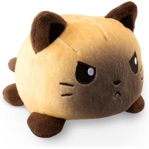 imageTeeTurtle  The Original Reversible Cat Plushie  Russian Blue Ninja Cat  Cute Sensory Fidget Stuffed Animals That Show Your MoodHappy  Angry Siamese Cat