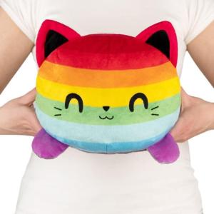 imageTeeTurtle  The Original Reversible Panda Plushie  BIG ampamp Red Panda  Cute Sensory Fidget Stuffed Animals That Show Your MoodGray  Rainbow Cat