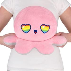 imageTeeTurtle  The Original Reversible Panda Plushie  BIG ampamp Red Panda  Cute Sensory Fidget Stuffed Animals That Show Your MoodLight Pink  Gray