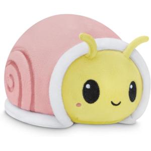 imageTeeTurtle  The Original Reversible Snail Plushie  Pink  Aqua  Cute Sensory Fidget Stuffed Animals That Show Your Mood