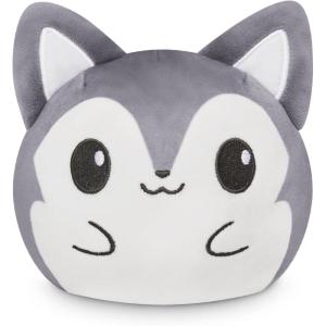 imageTeeturtle Glow in The Dark JackOLantern Cat 4quot Plushie  Halloween  Cute Kawaii Spooky Stuffed AnimalGray and White Wolf