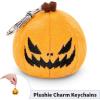 imageTeeTurtle  Plushie Charm Keychain  Happy Pink OctopusAngry Orange Jackolantern