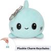 imageTeeTurtle  Plushie Charm Keychain  Happy Pink OctopusHappy Blue Shark