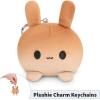 imageTeeTurtle  Plushie Charm Keychain  Happy Pink OctopusHappy Bun Bun