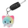 imageTeeTurtle  Plushie Charm Keychain  Happy Pink OctopusRainbow Tiedye Fox