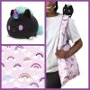 imageTeeTurtle  Plushie Tote Bag  Gray Forest Wolf  From the creators of the Original Reversible Octopus Plushie  Take Your Plush Pal Wherever You GoBlack Unicorn  Pink Rainbows