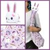 imageTeeTurtle  Plushie Tote Bag  Gray Forest Wolf  From the creators of the Original Reversible Octopus Plushie  Take Your Plush Pal Wherever You GoLight Purple Crafting Bunny