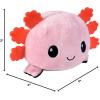 imageTeeTurtle  The Original Reversible Axolotl Plushie  Pink Sparkle  Gray  Cute Sensory Fidget Stuffed Animals That Show Your MoodPink  Black Axolotl