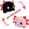 imageTeeTurtle  The Original Reversible Axolotl Plushie  Pink Sparkle  Gray  Cute Sensory Fidget Stuffed Animals That Show Your MoodPink  Black Axolotl