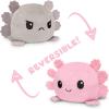 imageTeeTurtle  The Original Reversible Axolotl Plushie  Pink Sparkle  Gray  Cute Sensory Fidget Stuffed Animals That Show Your MoodPink Sparkle  Gray Axolotl