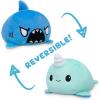 imageTeeTurtle  The Original Reversible Shark Plushie  Blue  Cute Sensory Fidget Stuffed Animals That Show Your MoodShark  Narwhal